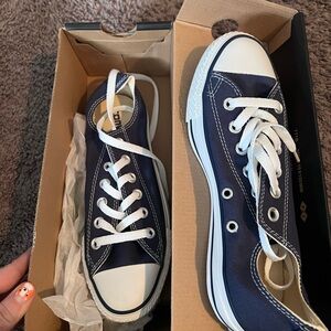 Navy Blue Low-Top Converse